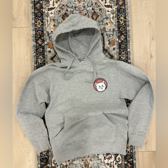 Ripndip Gray Hoodie with Pink Cat Graphic - Picture 2 of 3